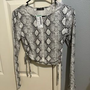 Snake skin crop top